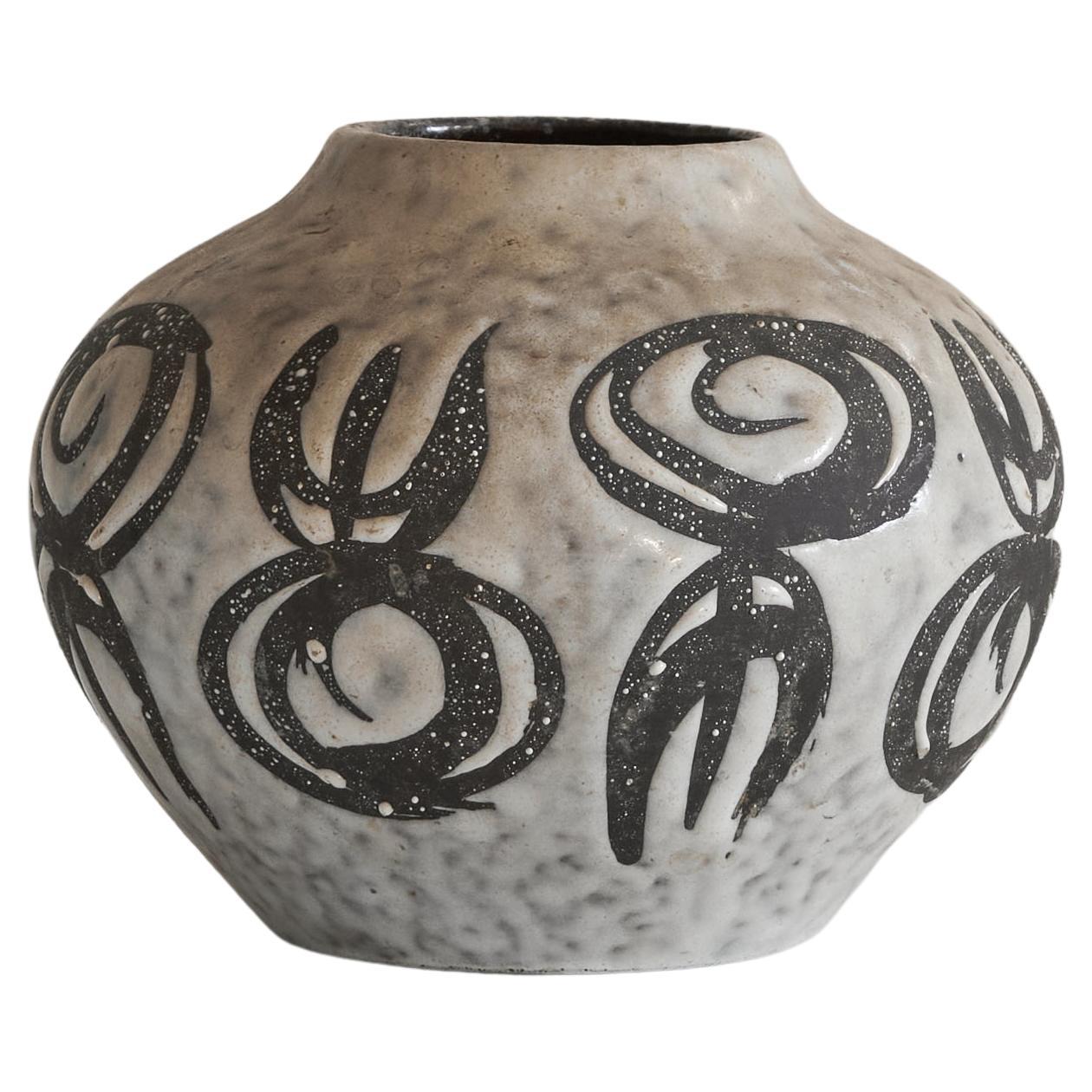 Midcentury German Studio Pottery Vase, 1960s For Sale