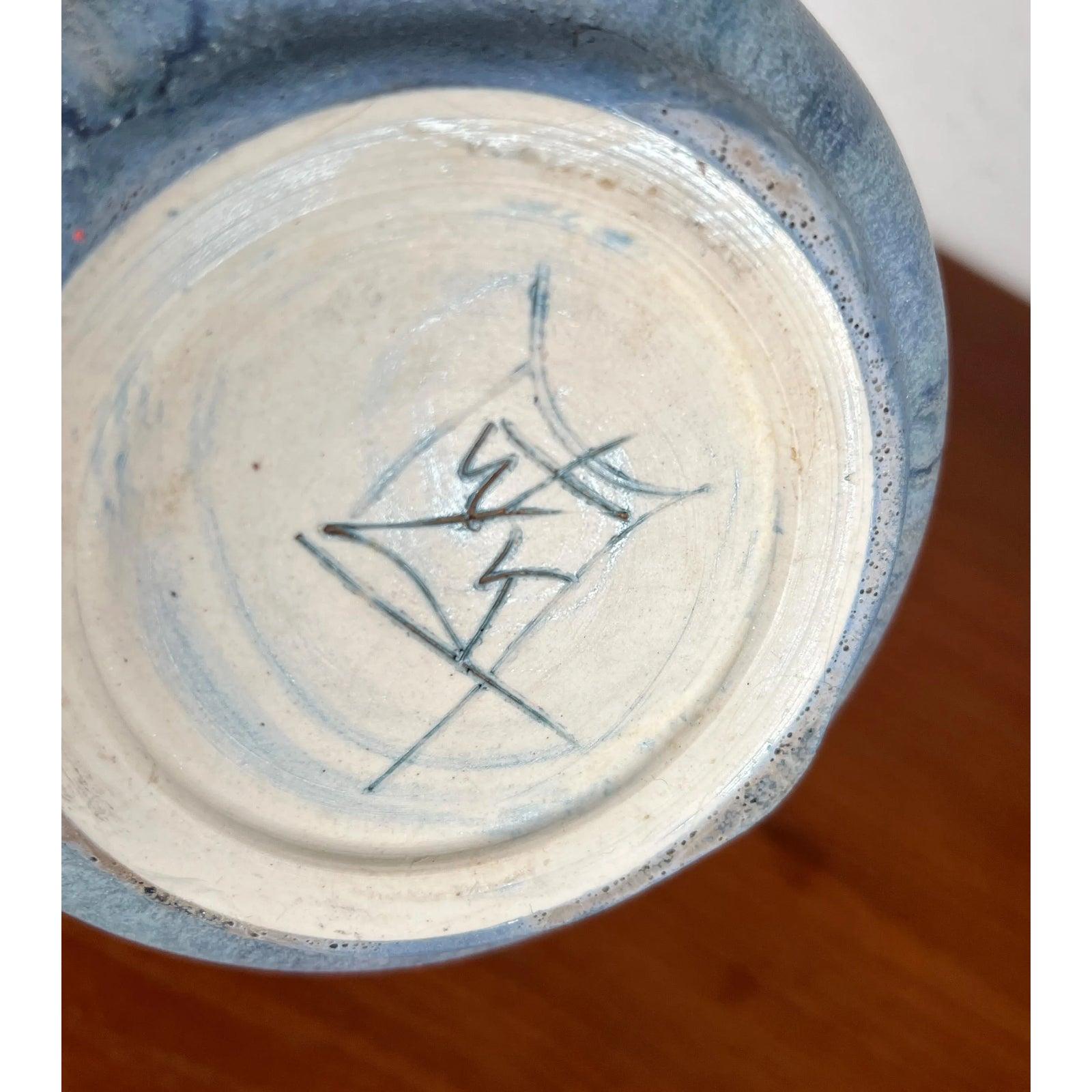 Vaso di Studio Pottery tedesco di metà secolo di Karin e Walther Zander, anni '60 in vendita 5