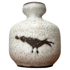 Vase aus deutscher Studio Pottery der Jahrhundertmitte von Karl Jüttner für Saalfeld, 1960er Jahre