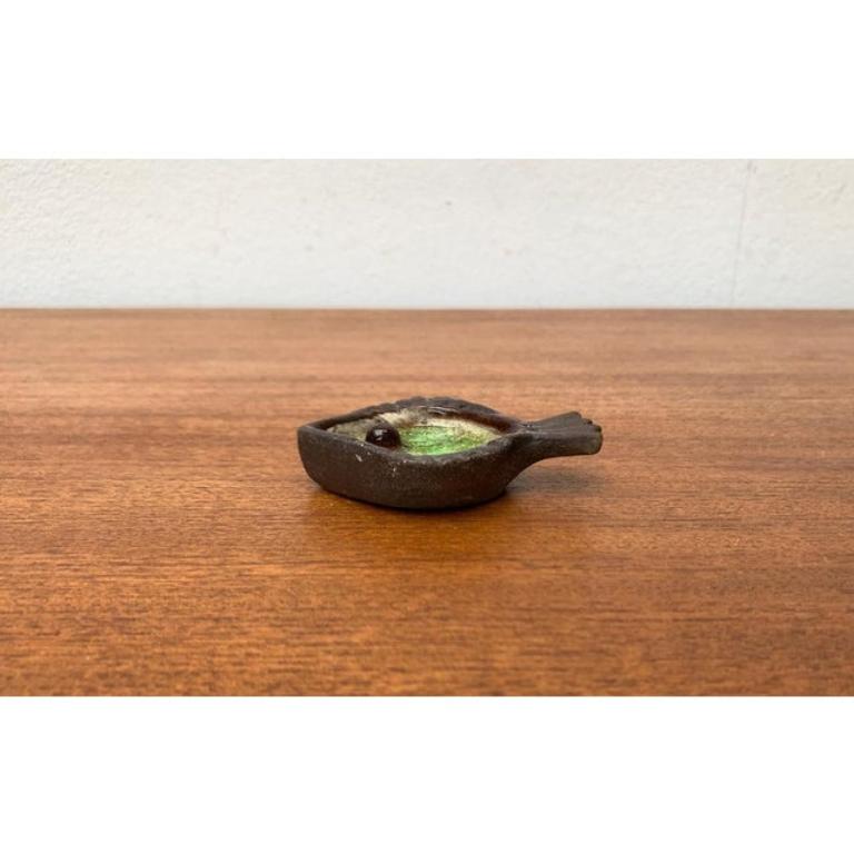 Mid-Century German Studio Pottery Wall Plaque with Fish Design, 1960s For Sale 3