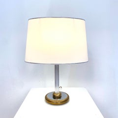 Midcentury German Table Lamp by Aro-Leuchte in Chrome and Brass, circa 1970