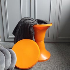 Mid Century German Tam Tam Style Stool Pop Art Space Age Vintage, 1960s 70s