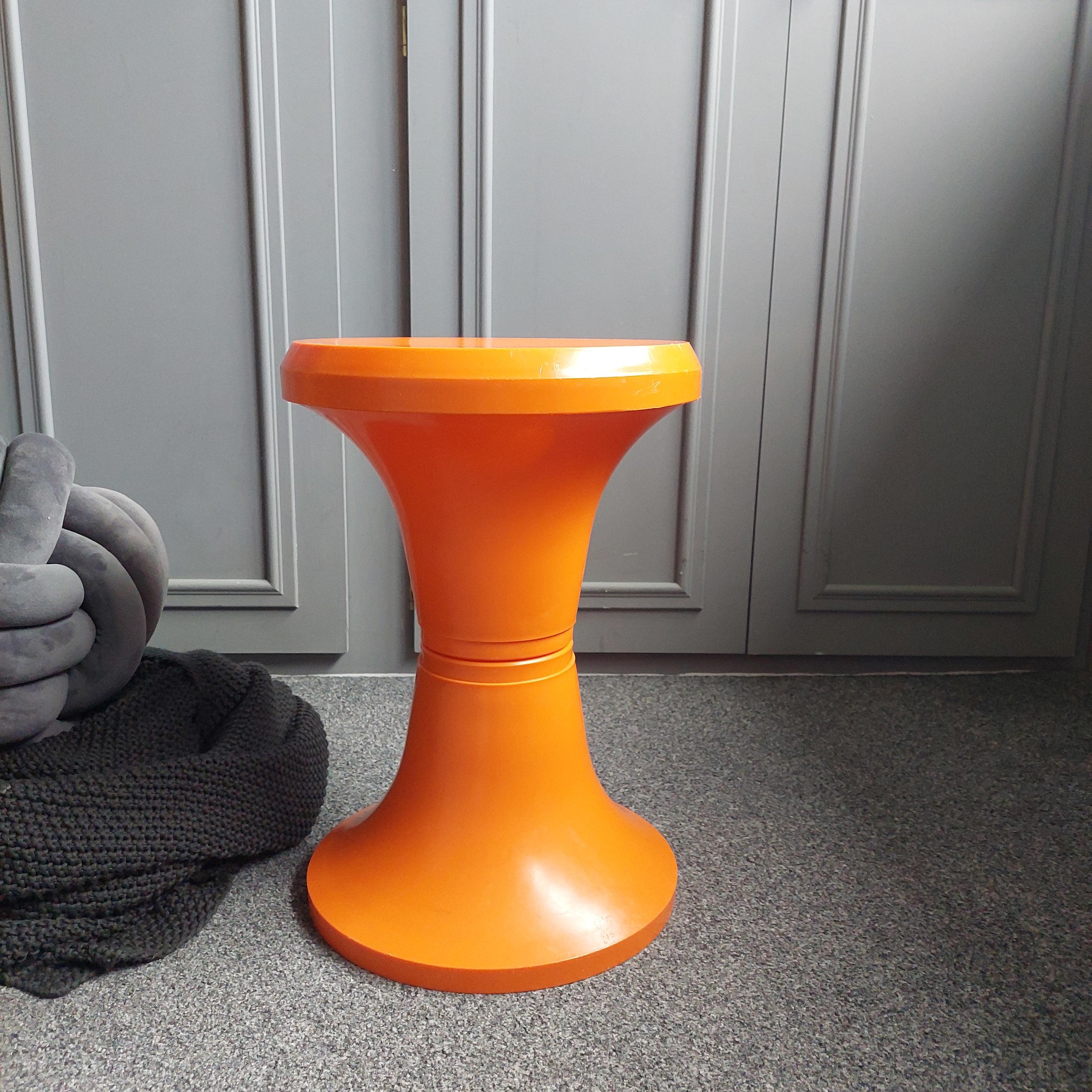 European Mid Century German Tam Tam Style Stool Pop Art Space Age Vintage, 1960s 70s
