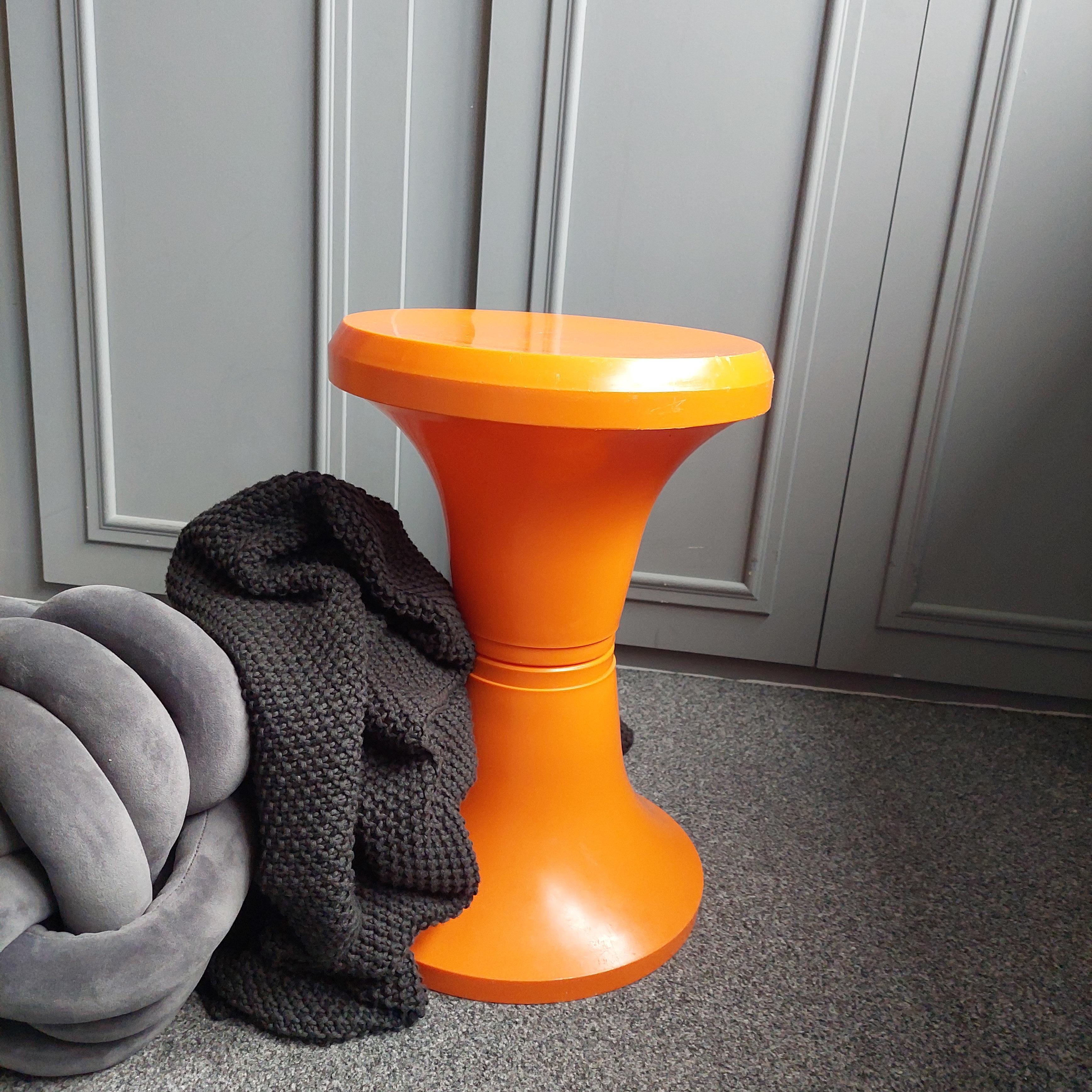 Mid Century German Tam Tam Style Stool Pop Art Space Age Vintage, 1960s 70s In Good Condition In Leamington Spa, GB