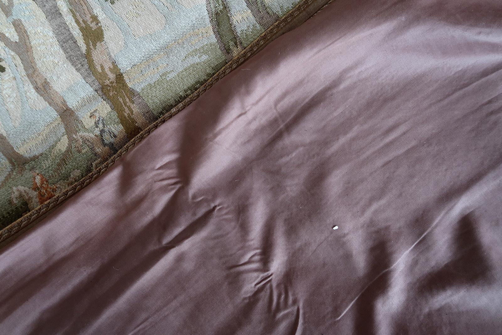 Tenture murale en tapisserie allemande du milieu du siècle 6.11' x 5.1', années 1950 - 1C1181 en vente 10