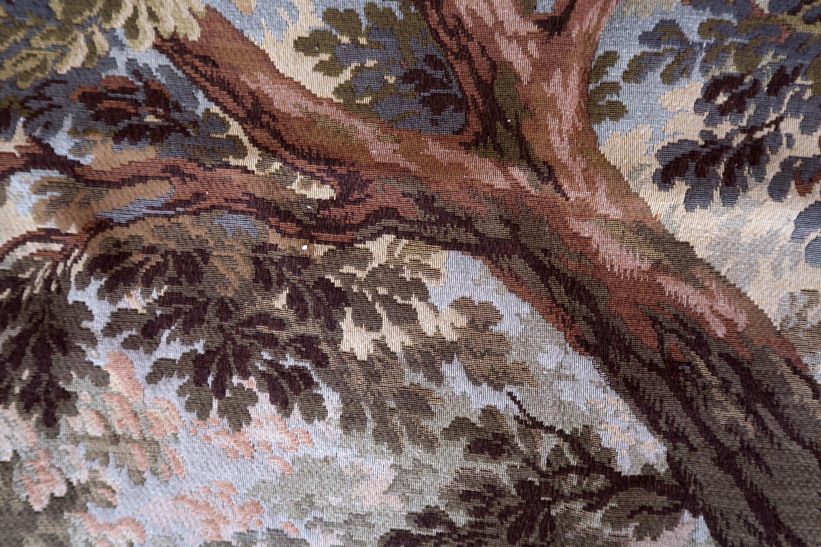 Tenture murale en tapisserie allemande du milieu du siècle 6.11' x 5.1', années 1950 - 1C1181 en vente 2