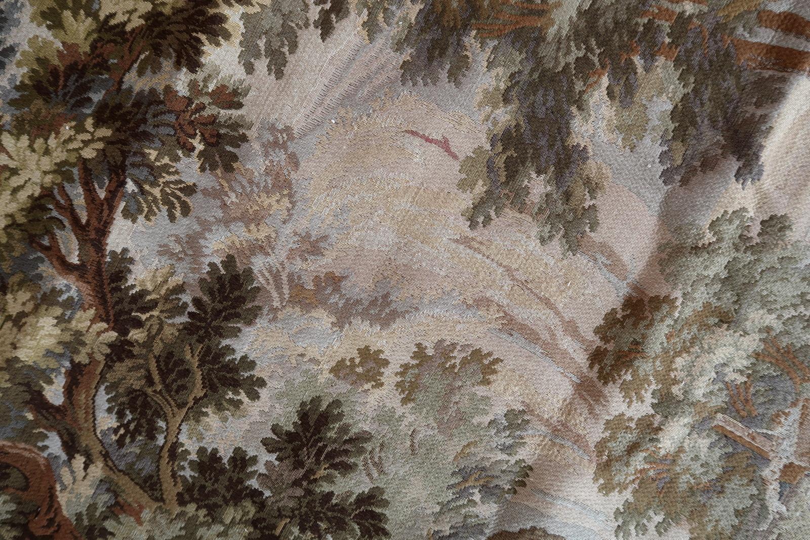 Tenture murale en tapisserie allemande du milieu du siècle 6.11' x 5.1', années 1950 - 1C1181 en vente 3