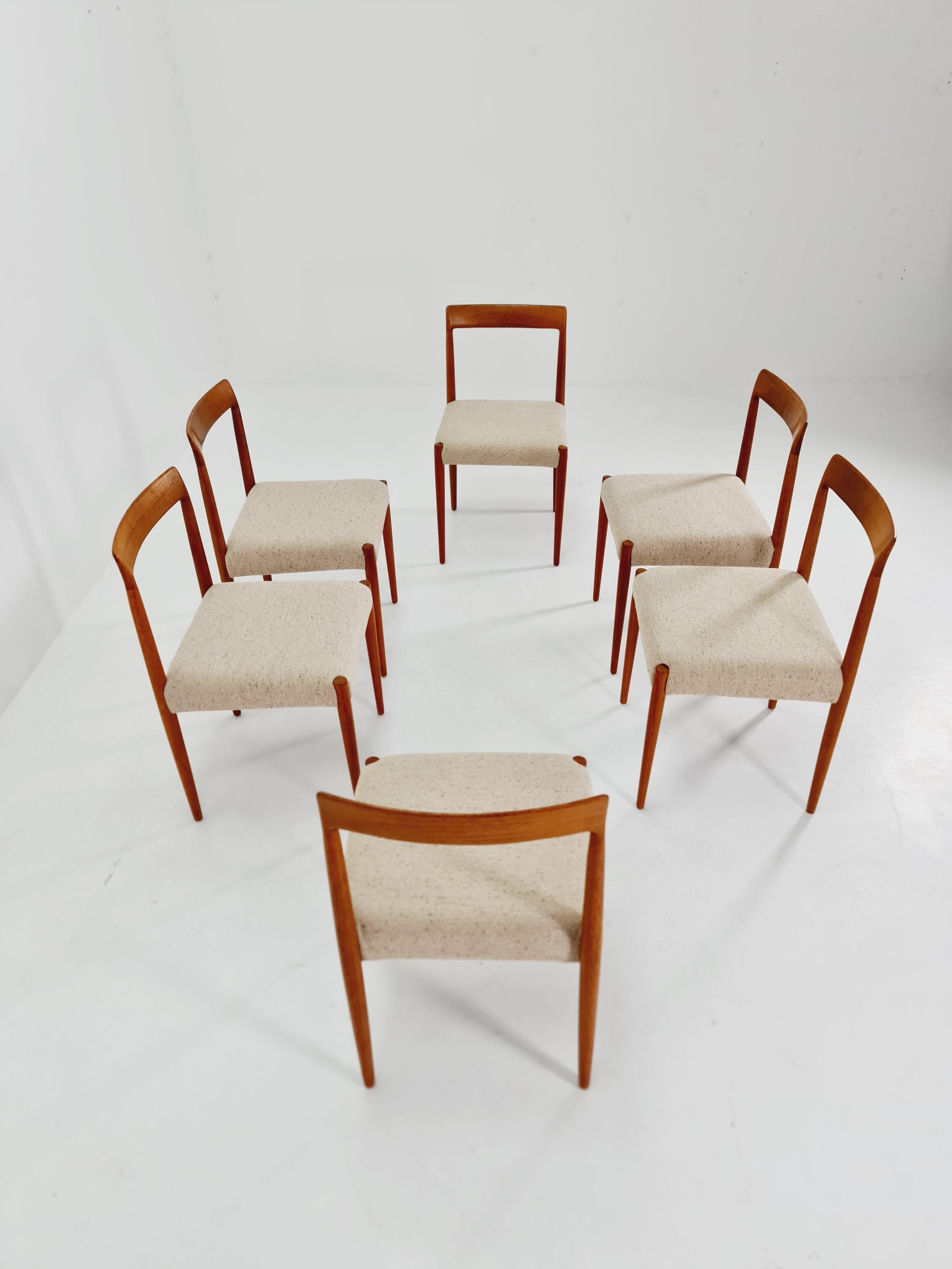 Mid century German Teak Dining Chair by Lübke, 1960s, set of 6 For Sale 5