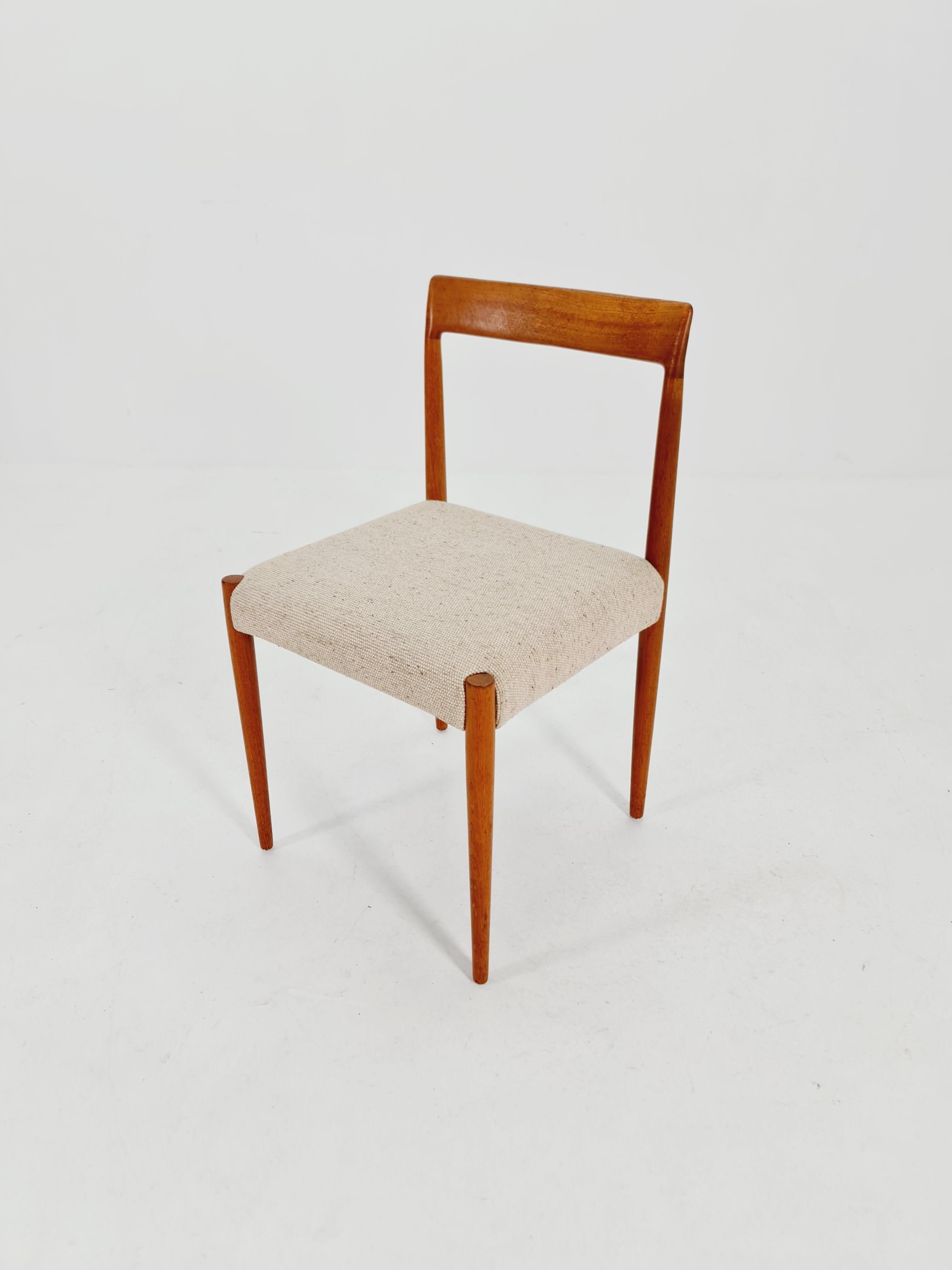 Mid century German Teak Dining Chair by Lübke, 1960s, set of 6 For Sale 6
