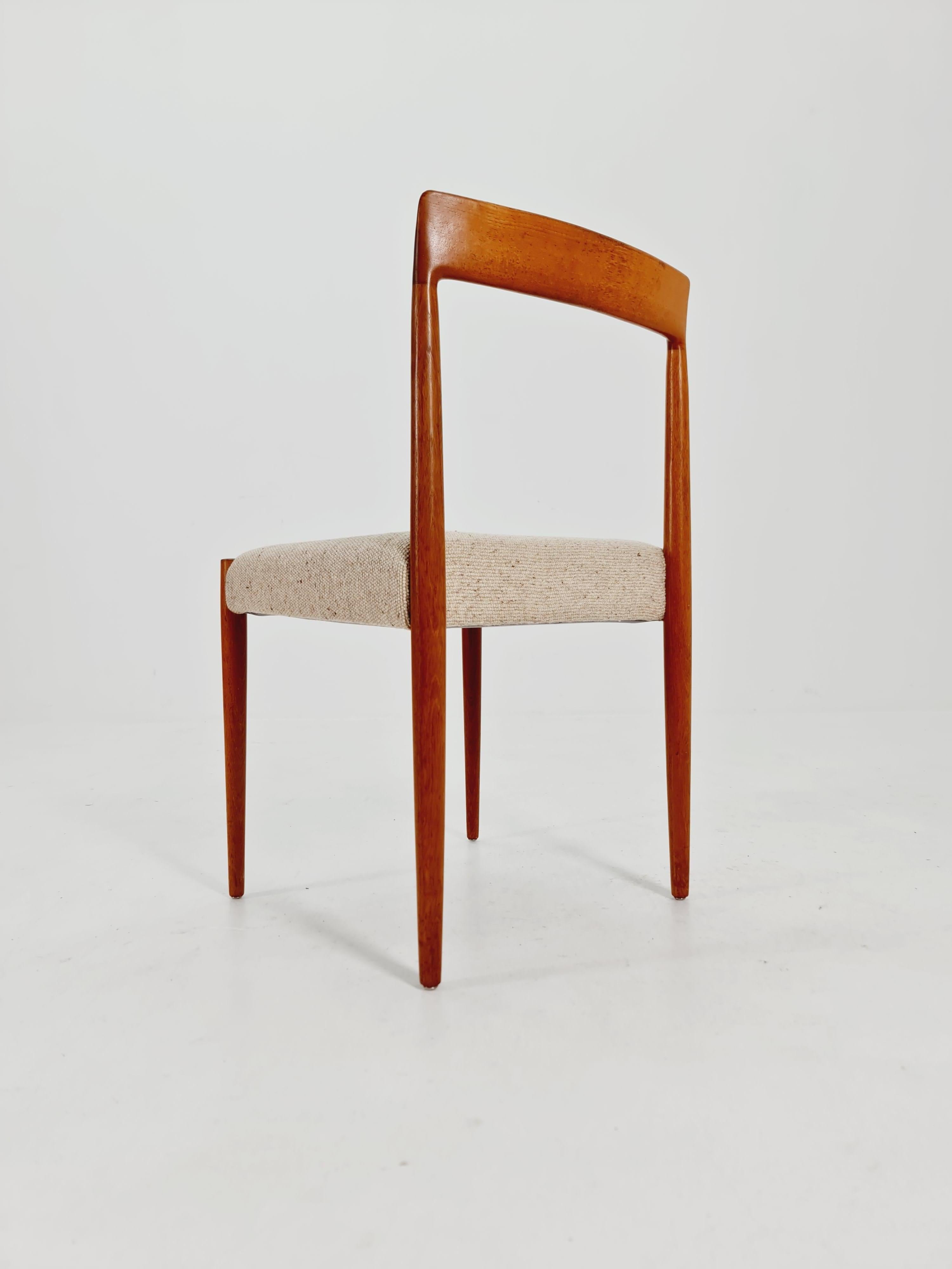Mid century German Teak Dining Chair by Lübke, 1960s, set of 6 For Sale 8