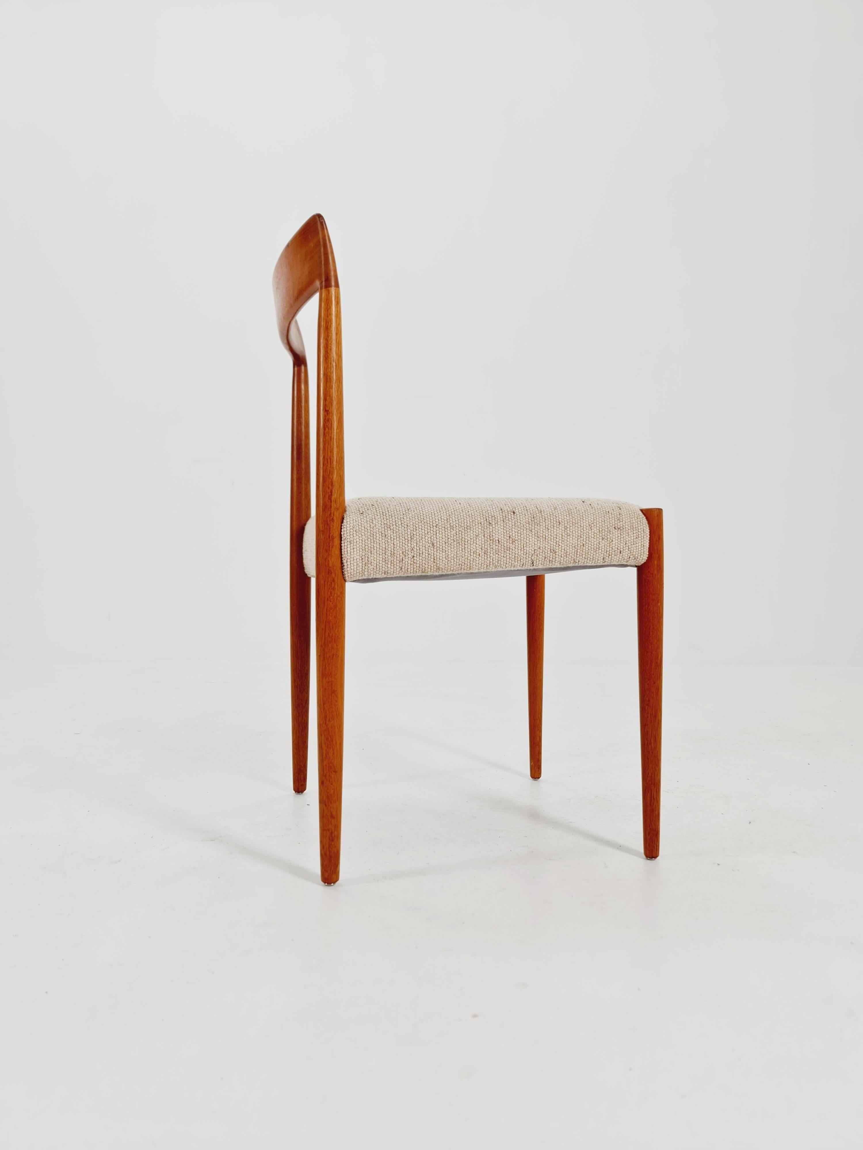 Mid century German Teak Dining Chair by Lübke, 1960s, set of 6 For Sale 11