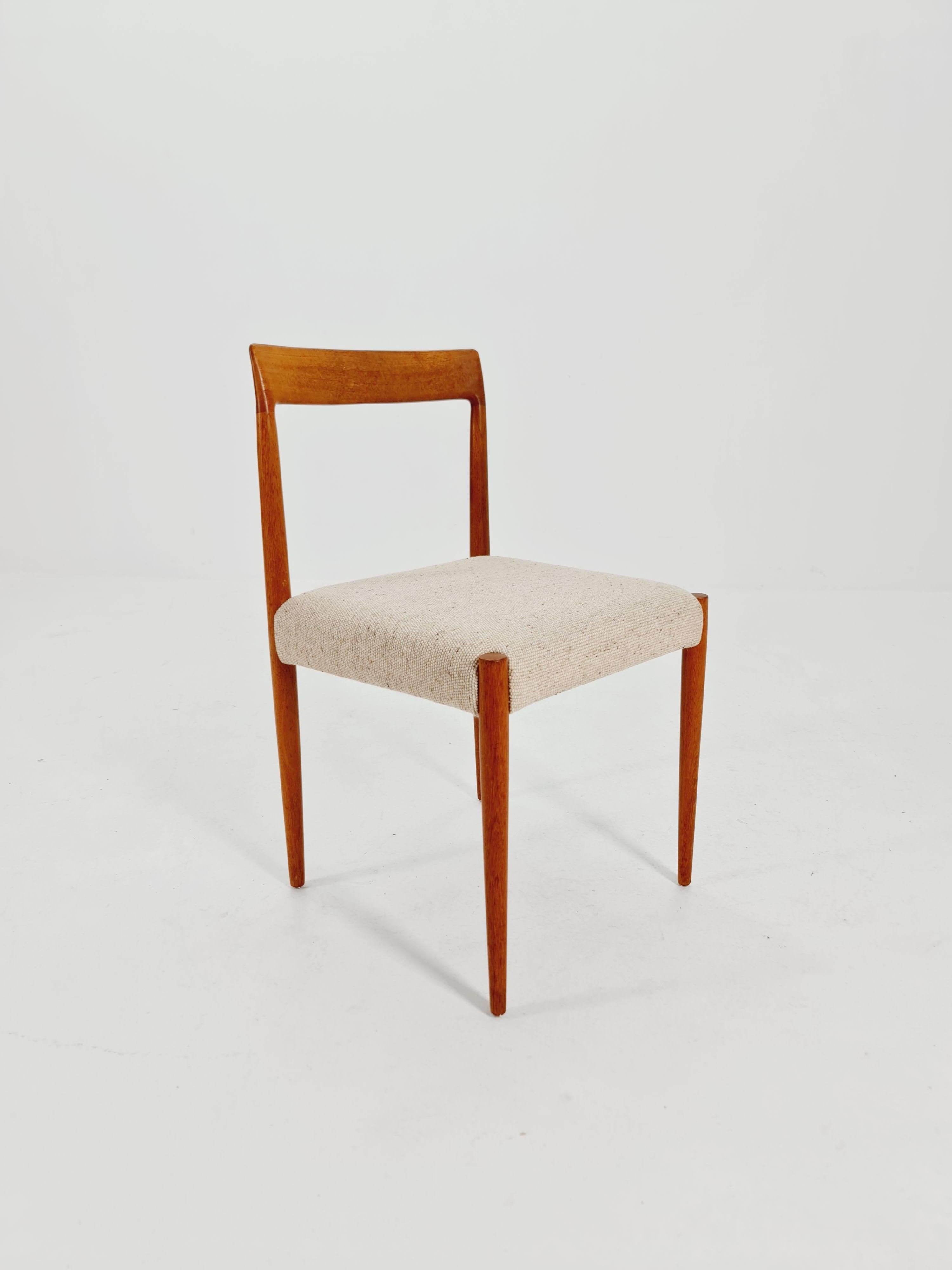 Mid century German Teak Dining Chair by Lübke, 1960s, set of 6 For Sale 12