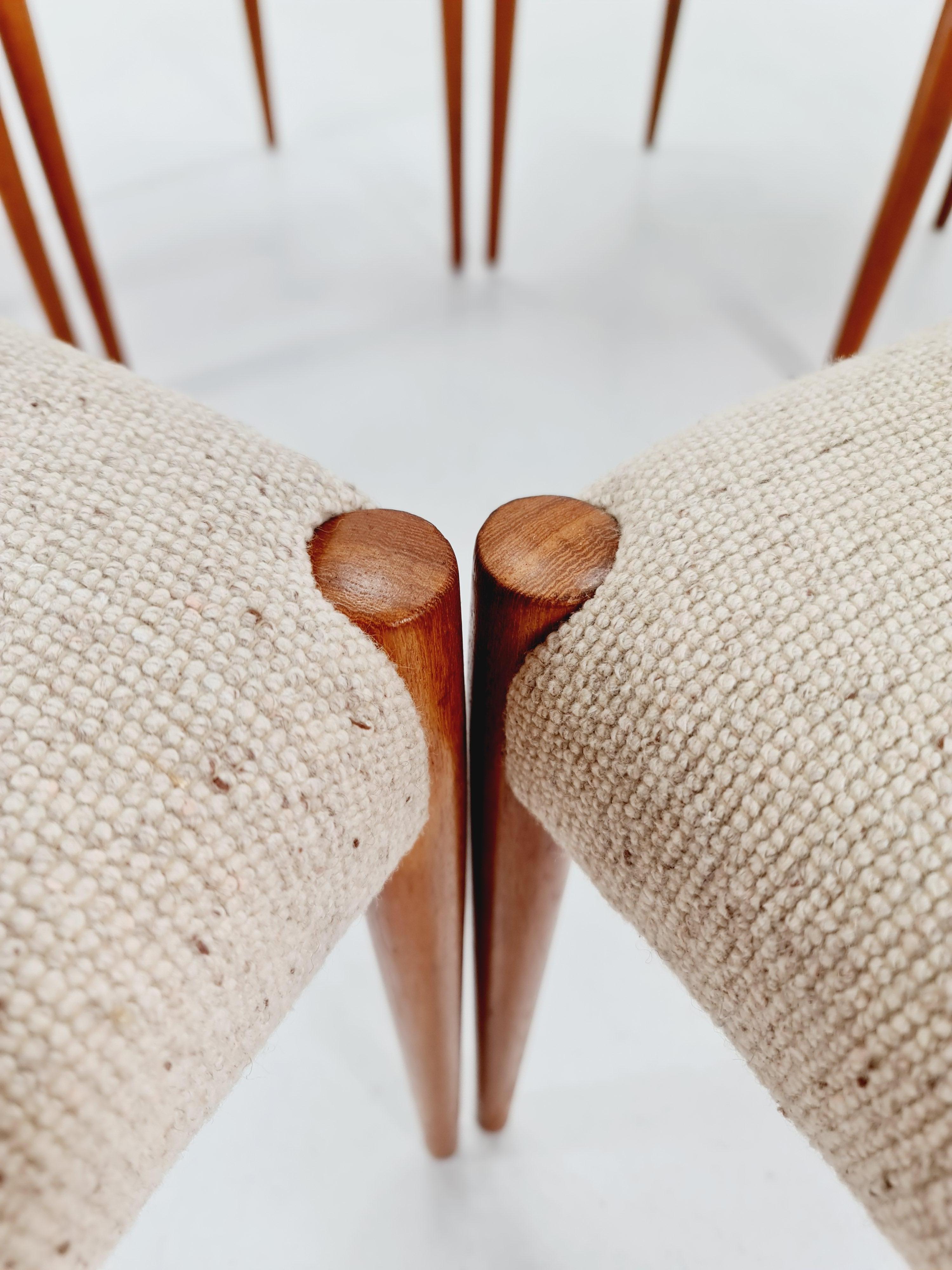 Mid-20th Century Mid century German Teak Dining Chair by Lübke, 1960s, set of 6 For Sale