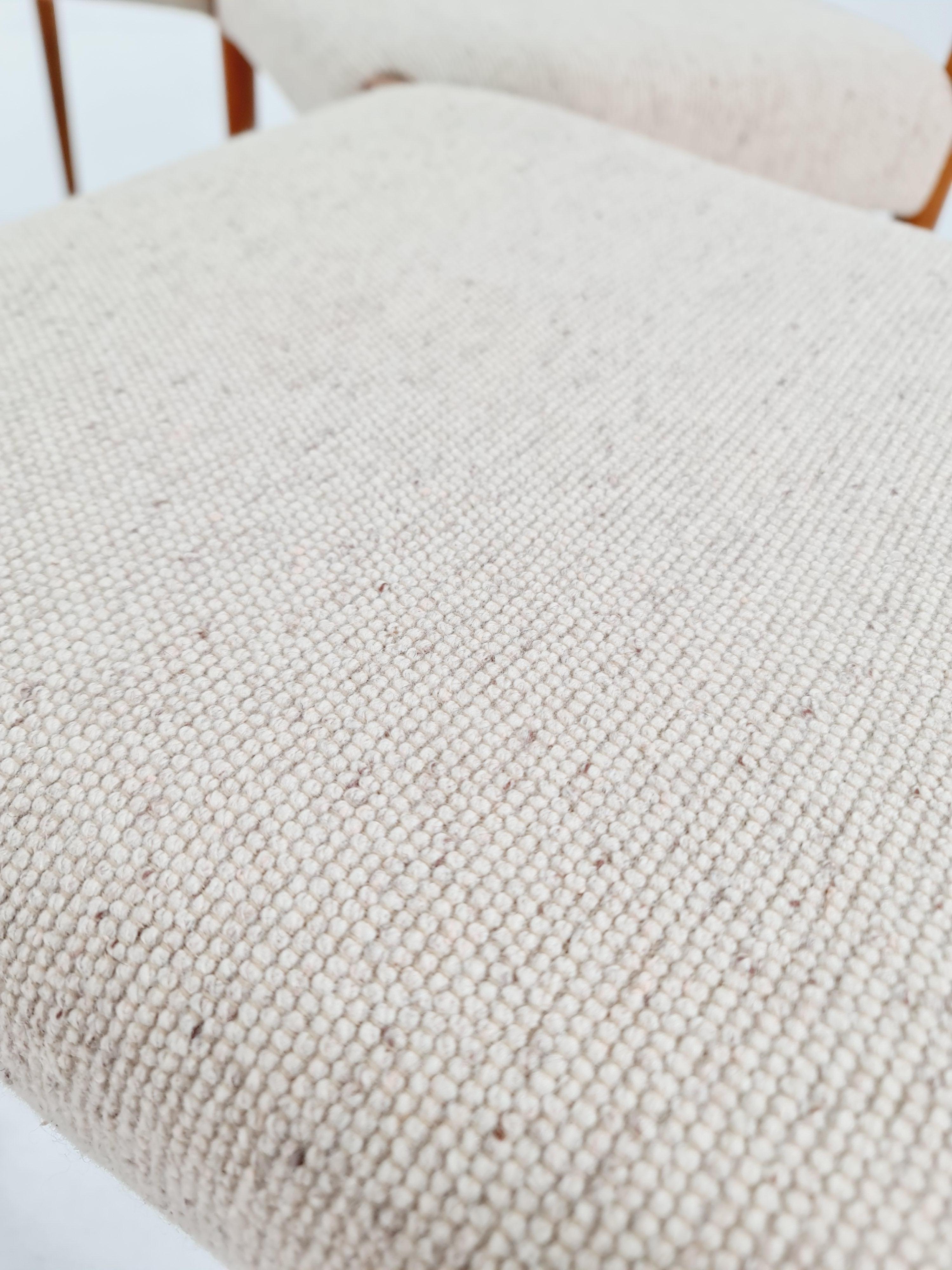 Fabric Mid century German Teak Dining Chair by Lübke, 1960s, set of 6 For Sale