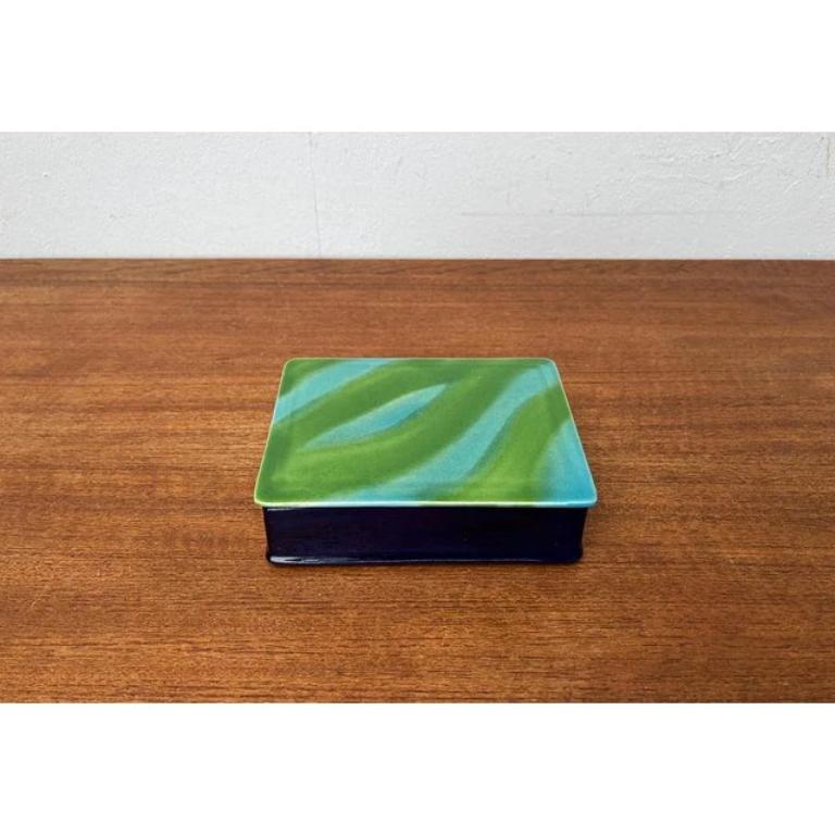 Caja de cerámica de coleccionista Tosca Sorena 4711 alemana de mediados de siglo con tapa, años 60 en venta 5