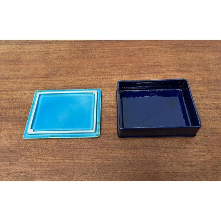Caja de cerámica de coleccionista Tosca Sorena 4711 alemana de mediados de siglo con tapa, años 60 en venta 2