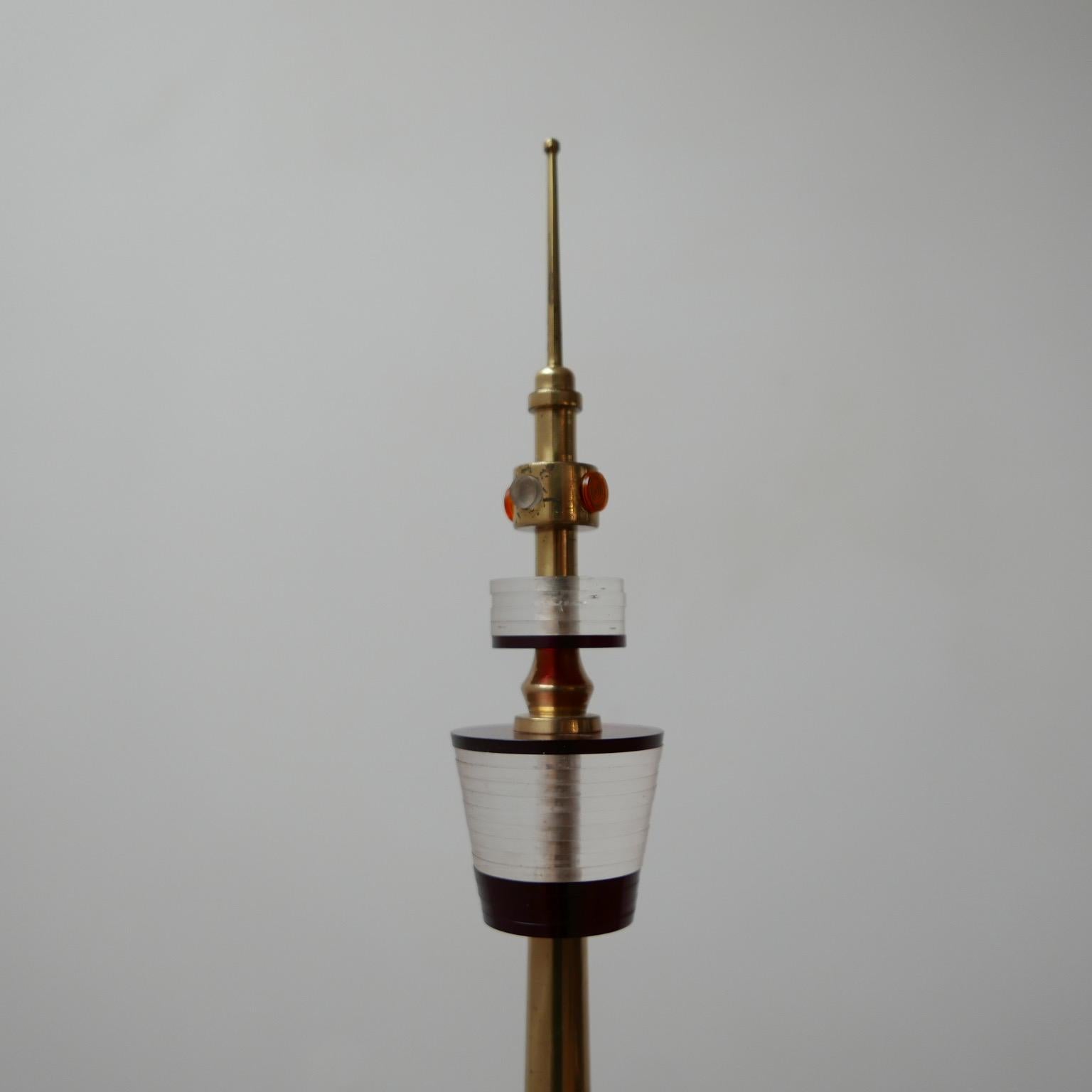 Brass Midcentury German TV Tower Model