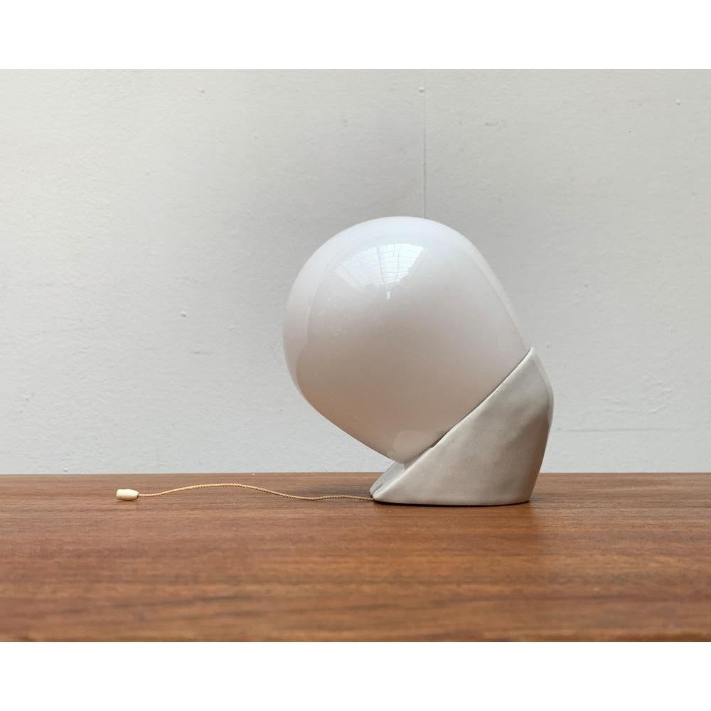 Mid-Century Modern Mid-Century German Wall Lamp in Glass & Ceramic by Wilhelm Wagenfeld for Lindner For Sale