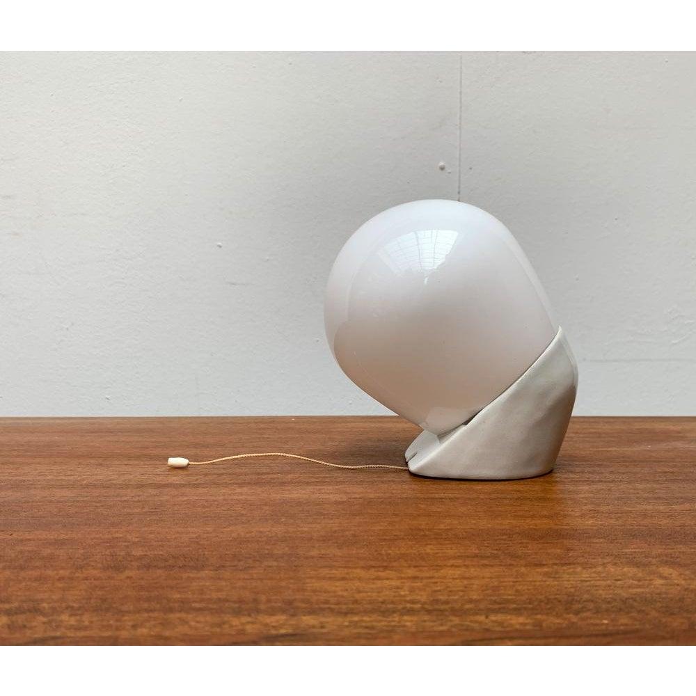 20th Century Mid-Century German Wall Lamp in Glass & Ceramic by Wilhelm Wagenfeld for Lindner For Sale