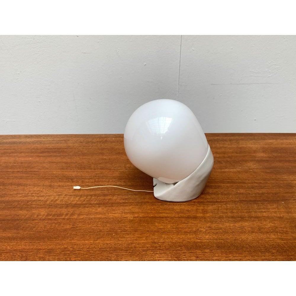 Mid-Century German Wall Lamp in Glass & Ceramic by Wilhelm Wagenfeld for Lindner For Sale 1
