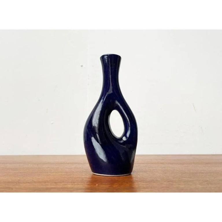 Tedesco Vaso WGP in ceramica West German Pottery di metà secolo con forma organica, anni '60 in vendita