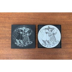 Mid-Century German White Calendar Wall Plate Plaque by Bjørn Wiinblad