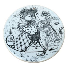 Placca da parete con calendario di gennaio in bianco tedesco di metà secolo, anni '60