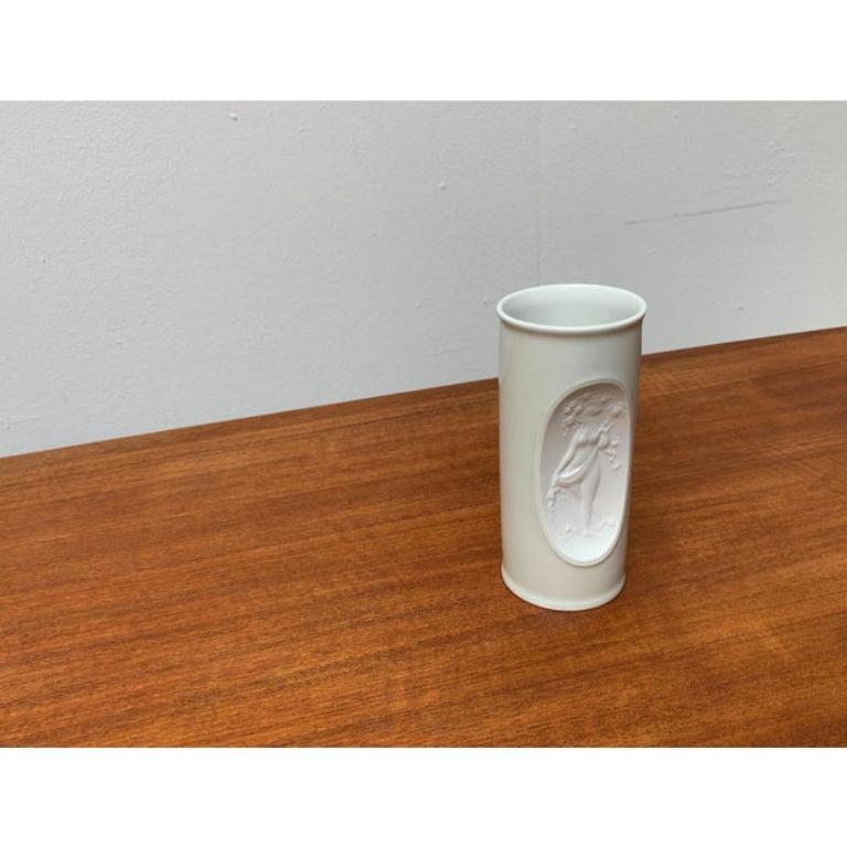 Mid-Century Modern Mid-Century German White Porcelain Vase by Bjørn Wiinblad for Rosenthal, 1960s For Sale