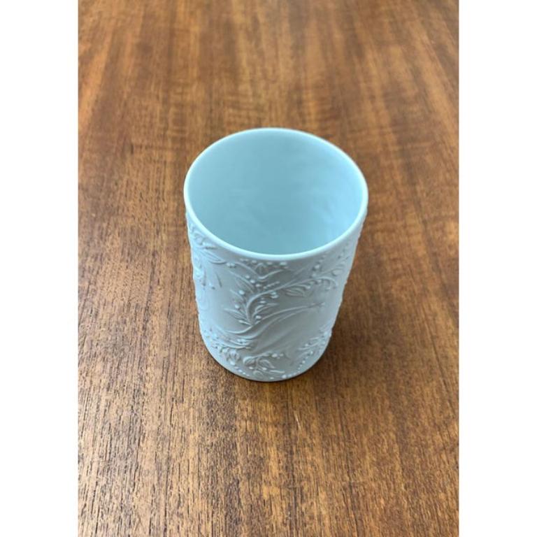 Mid-Century Modern Mid-Century German White Porcelain Vase by Bjørn Wiinblad for Rosenthal, 1960s For Sale