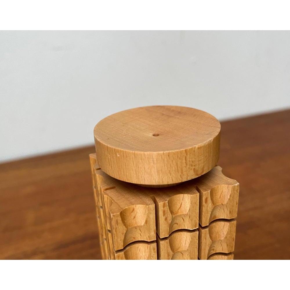 Mid-Century German Wooden Candleholder, 1960s For Sale 5