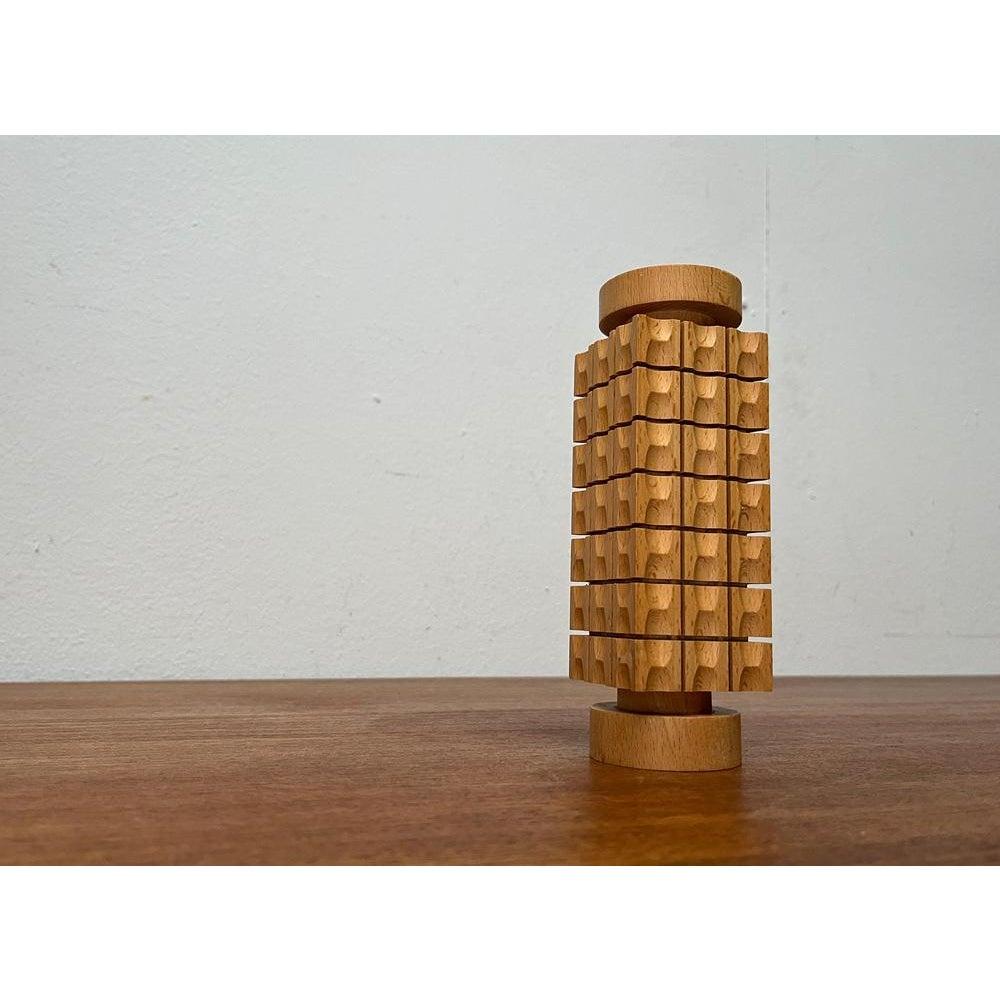 Mid-Century German Wooden Candleholder, 1960s For Sale 6