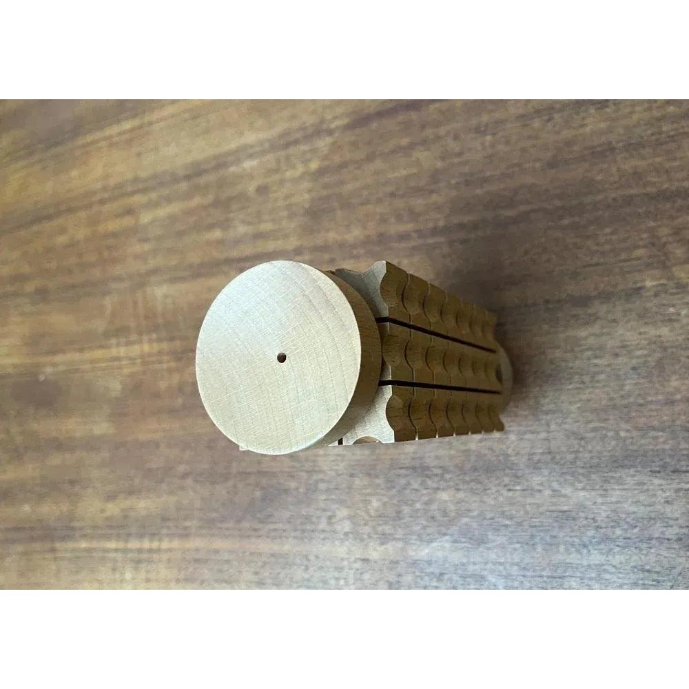 Mid-Century German Wooden Candleholder, 1960s For Sale 7
