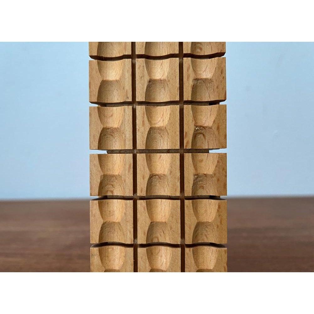 Mid-Century German Wooden Candleholder, 1960s For Sale 3