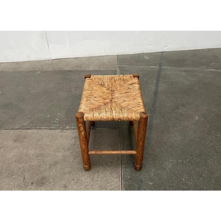 Reed Mid-Century German Wooden Stool, 1960s For Sale