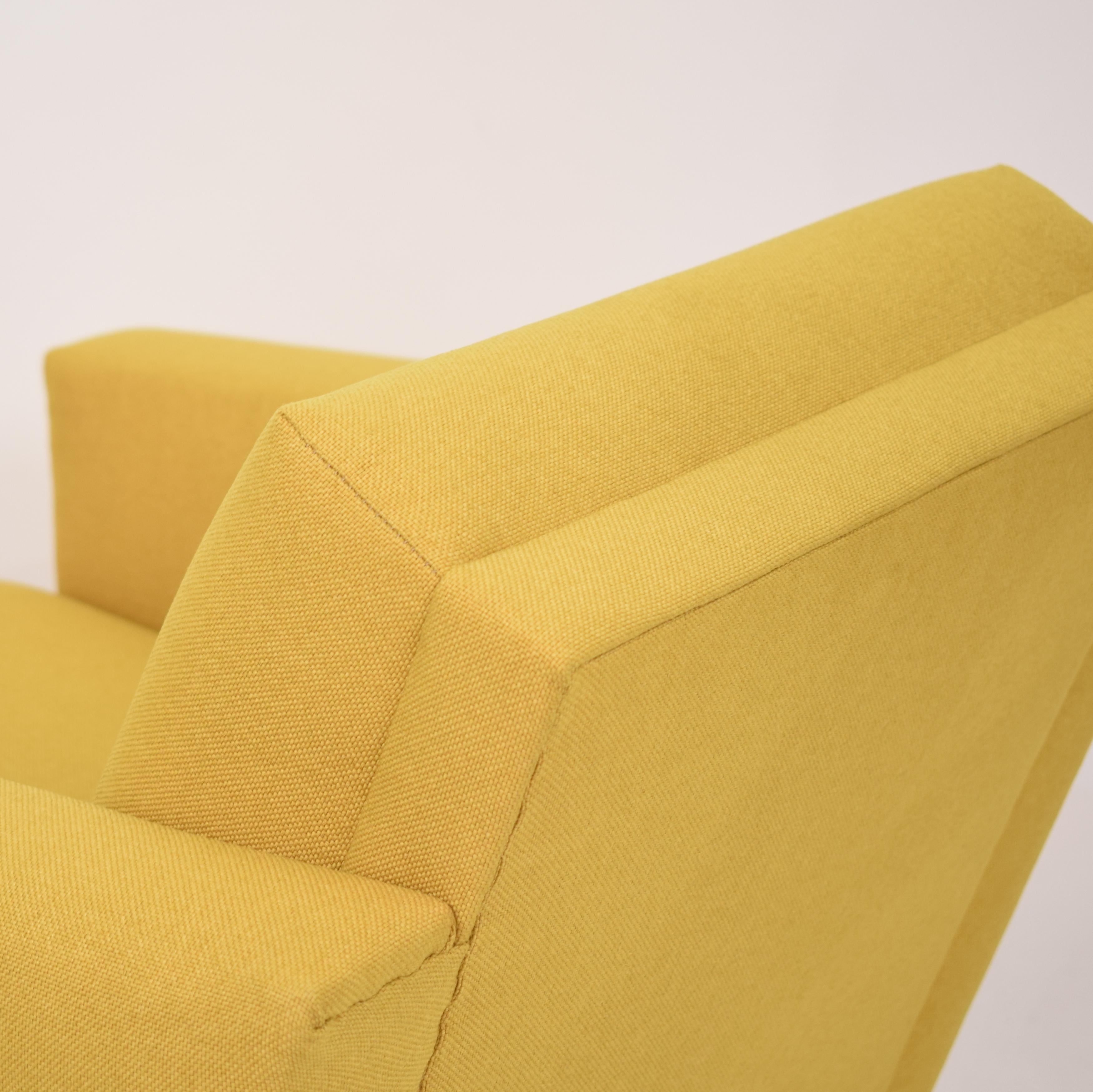 Midcentury German Yellow and Brass Lounge Chair Armchair Pierre Guariche Style 6