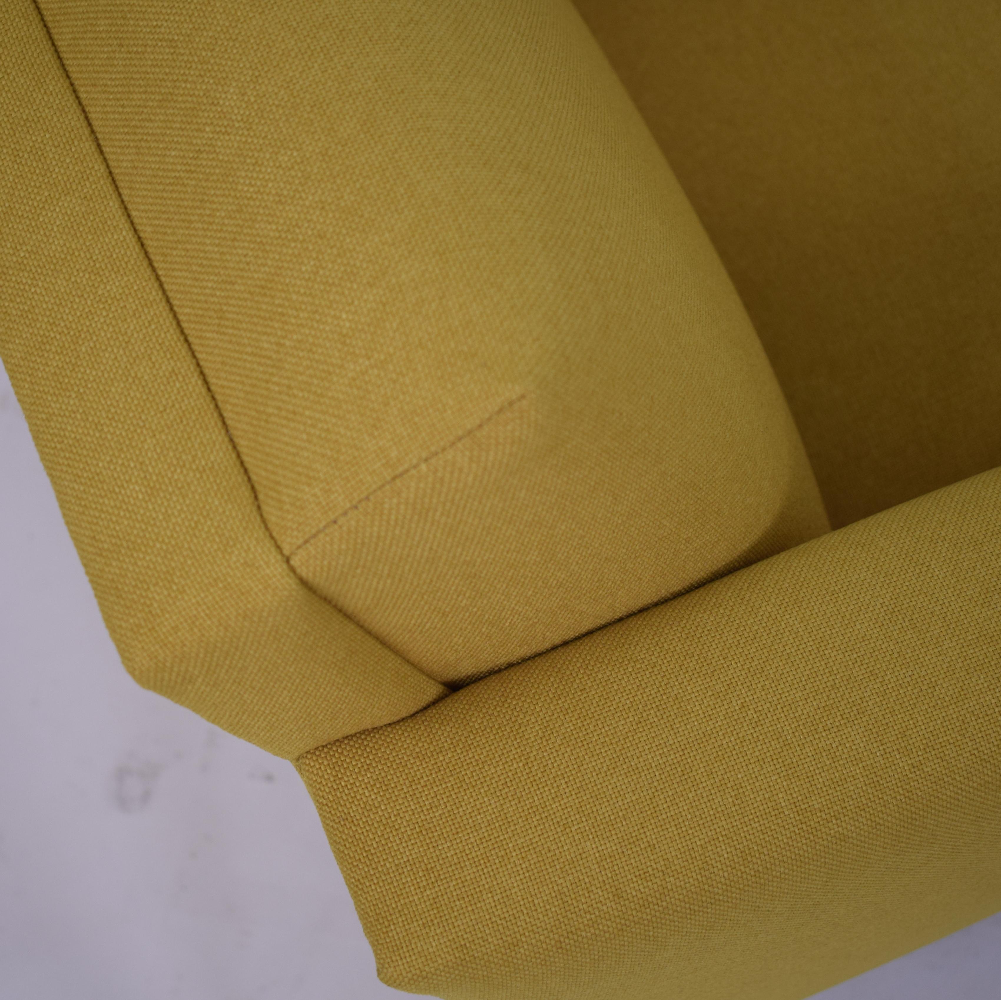 Midcentury German Yellow and Brass Lounge Chair Armchair Pierre Guariche Style 10