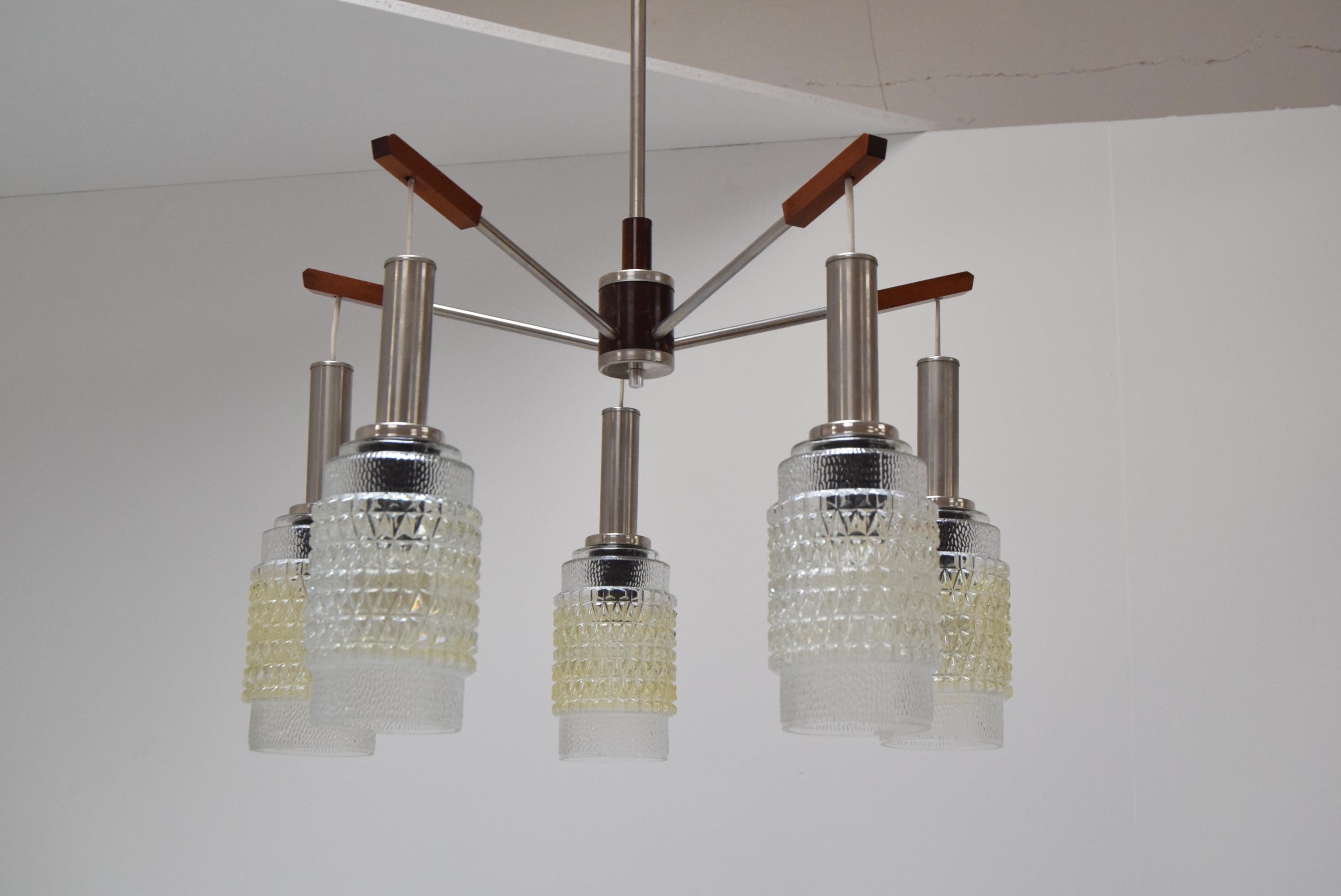 Midcentury Germany Chandelier, 1970s For Sale 4