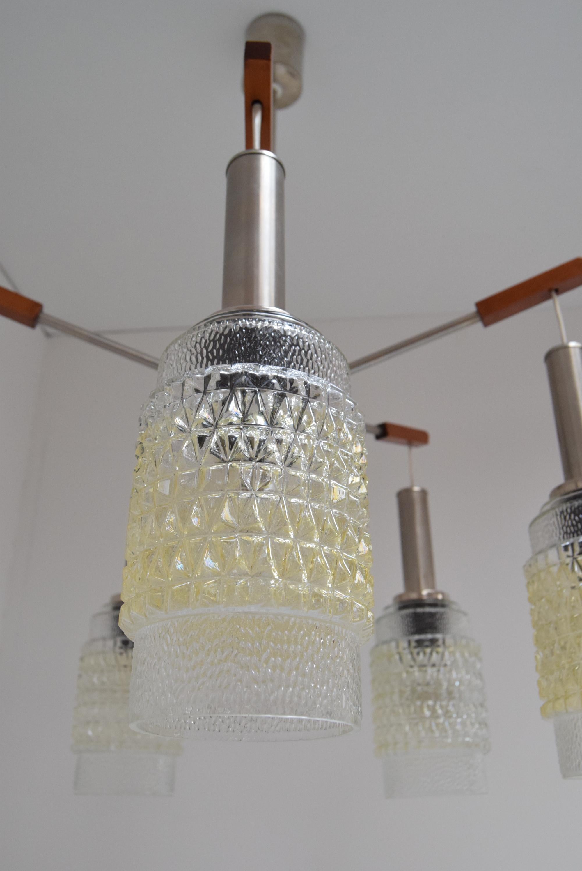 Midcentury Germany Chandelier, 1970s For Sale 2