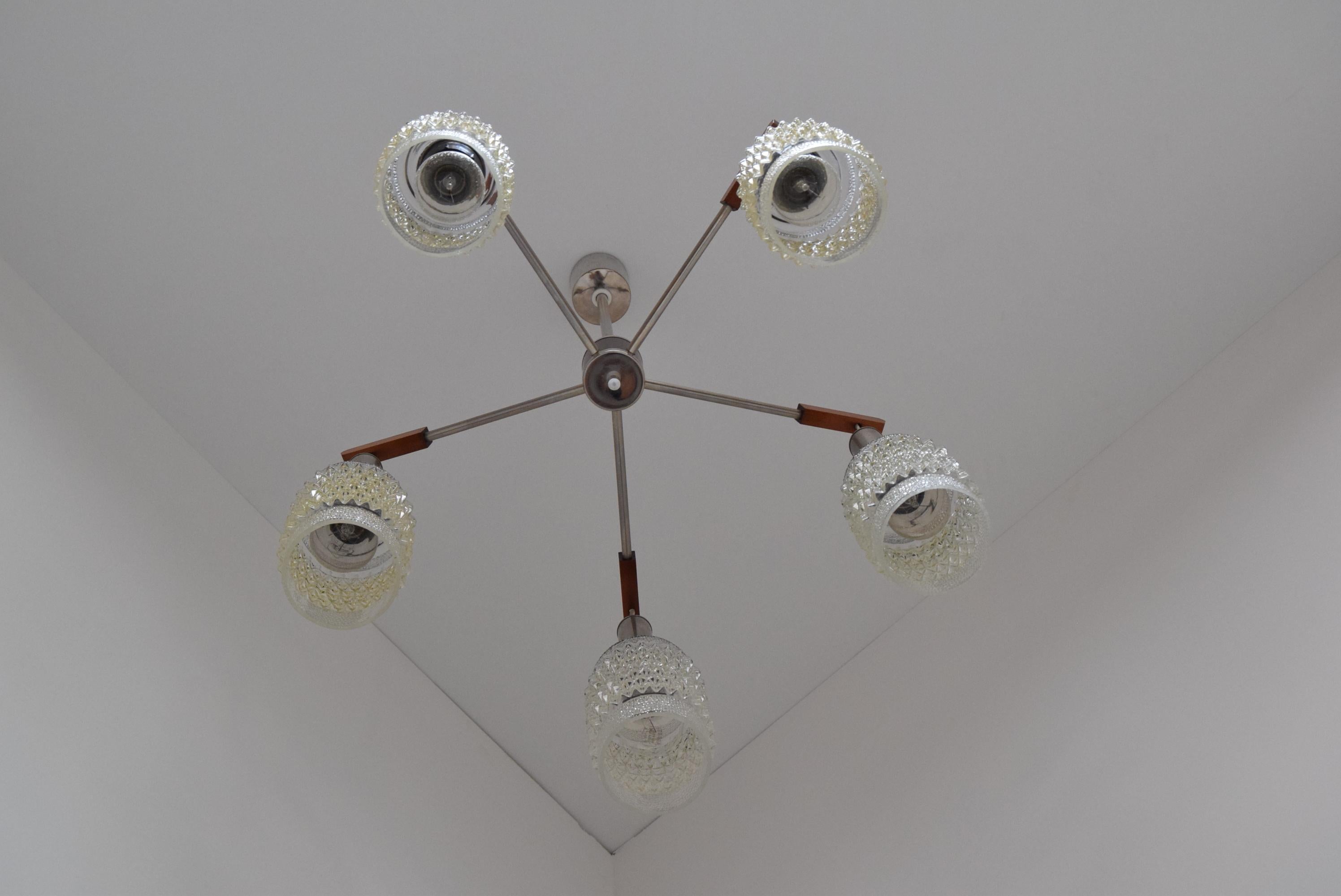 Midcentury Germany Chandelier, 1970s For Sale 3