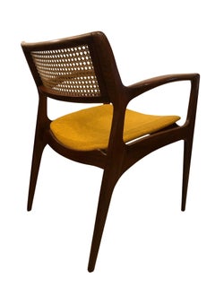 Mid-Century GFM-120 Chair, by Edmund Homa in Solid Wood and Wool, 1960s