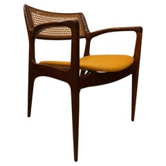 Vintage Mid-Century GFM-120 Chair, by Edmund Homa in Solid Wood and Wool, 1960s