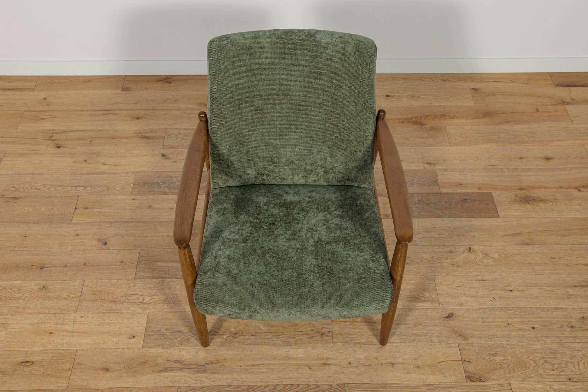 Mid-Century Modern Mid-Century GFM-64 Armchair by Edmund Homa for Gościcińskie Furniture Factory. For Sale