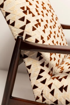Mid Century GFM 64 Armchair, Drawing Jacquard Velvet Dedar, Homa, Europe, 1960s