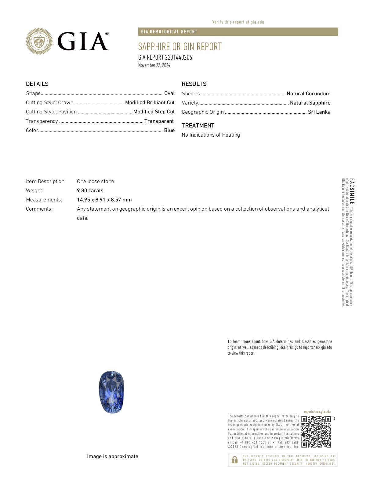 Mid Century GIA 9.80 carat no heat sapphire diamond platinum ring In Excellent Condition In Beverly Hills, CA