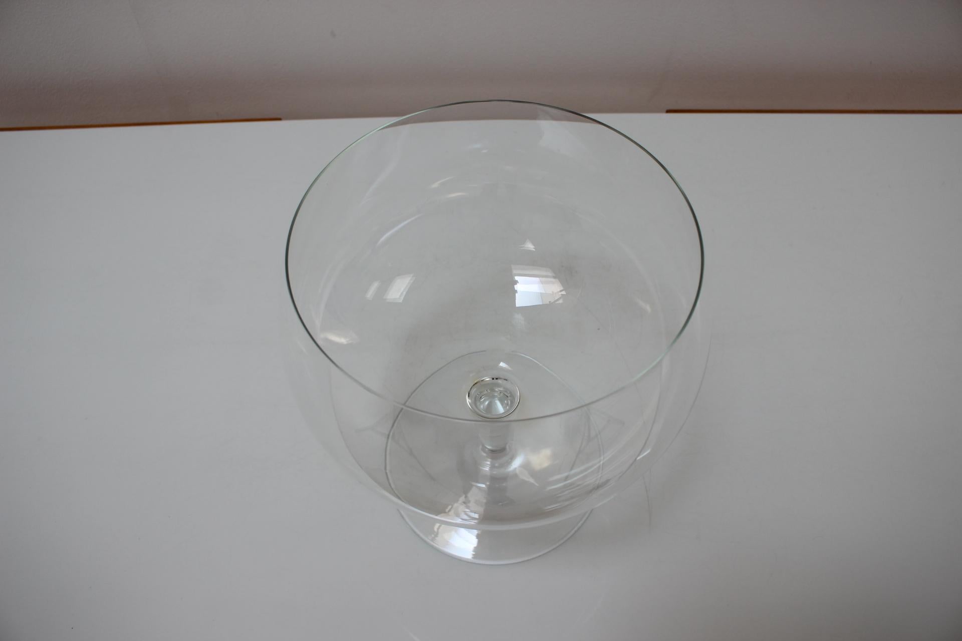 Mid-Century Modern Mid-Century Giant Glass Goblet Designer F.Chocholaty by Moser, 1960's For Sale
