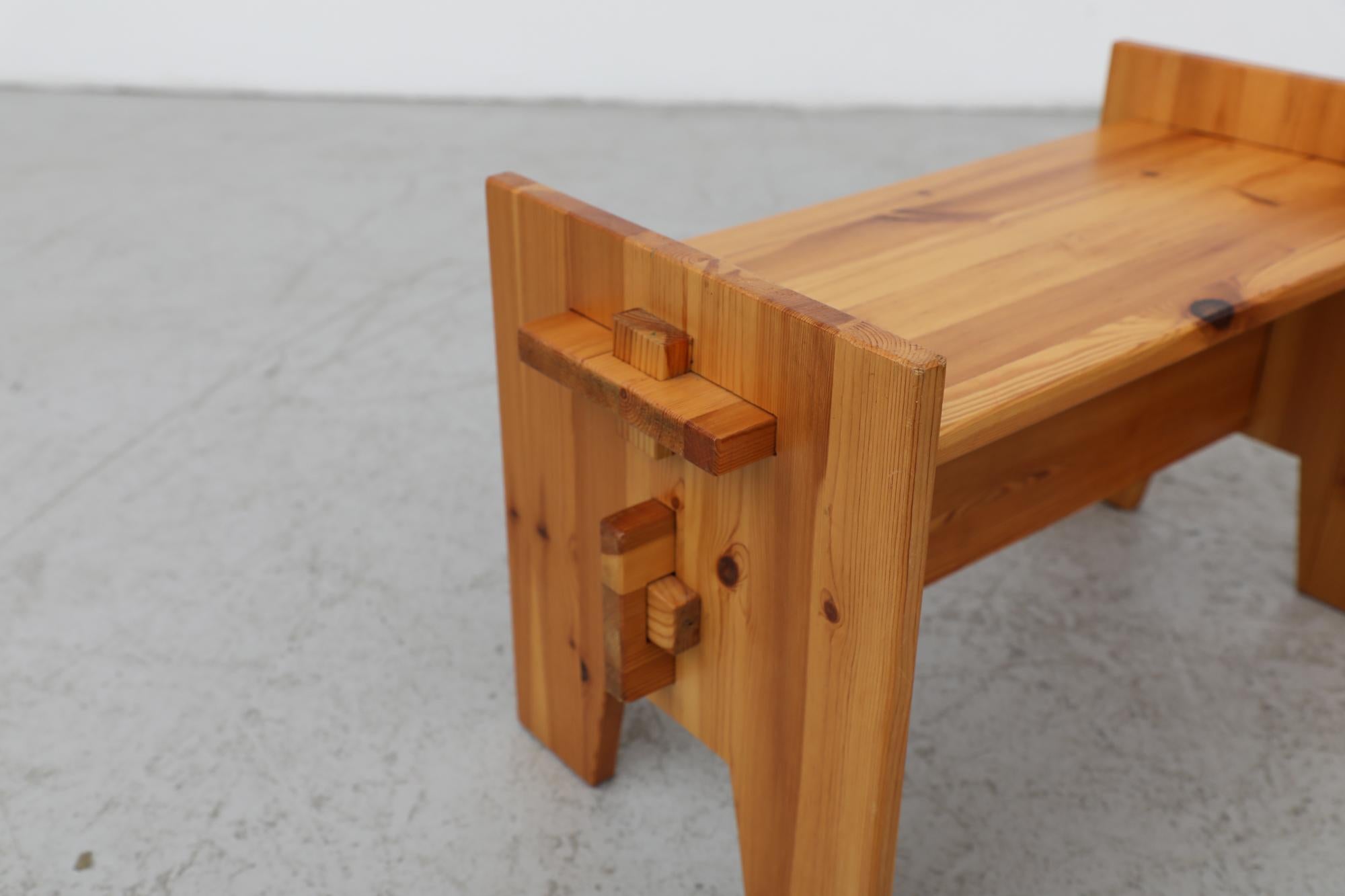 Pine Mid-Century Gilbert Marklund Inspired 2 Bench Set For Sale