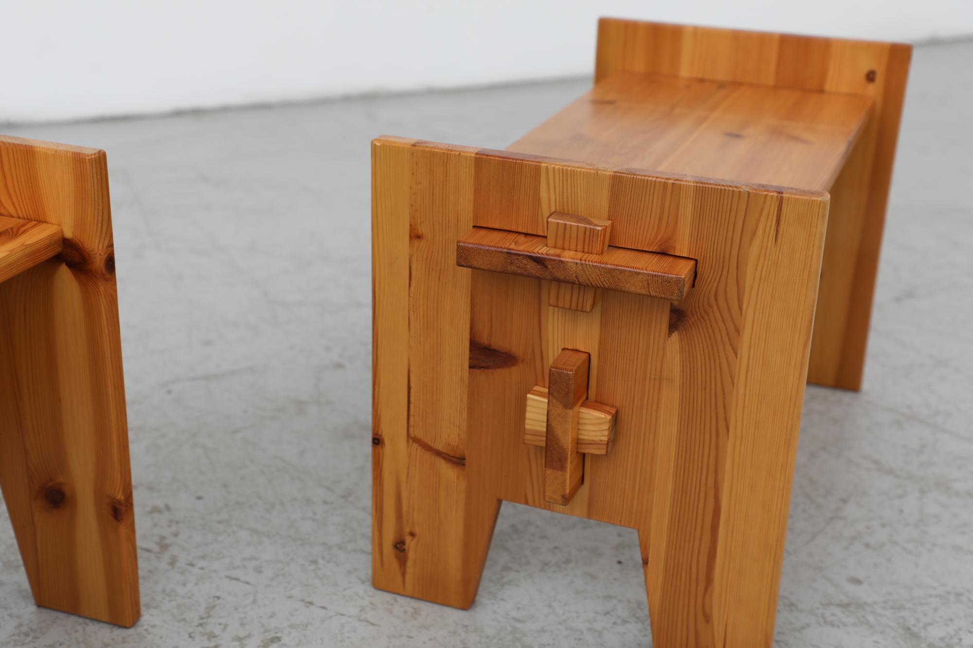Mid-Century Gilbert Marklund Inspired 2 Bench Set For Sale 1