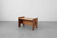 Mid-Century Gilbert Marklund Inspired Pine Coffee Table w/ Trestle Base