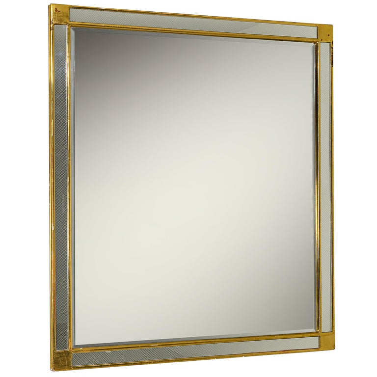 Mid-Century Gilded Gesso Wall Mirror