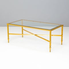 Mid-Century Gilt Brass Coffee Table